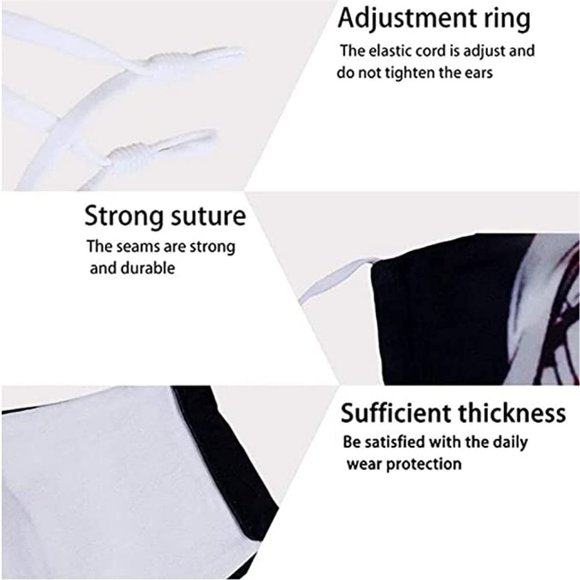 Happy Halloween Face Mask For Adults And Adolescents ,Breathable Dust Cloth Fabr - Picture 5 of 6